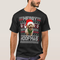 Merry Woofmas Niedliches Poodle mit Weihnachtsmann