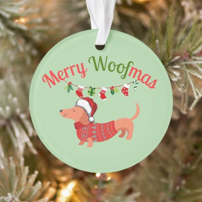 Merry WOOFmas Ornament (Baum)