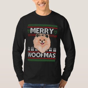 Merry Woofmas Spitz Weihnachtshund Lover T-Shirt