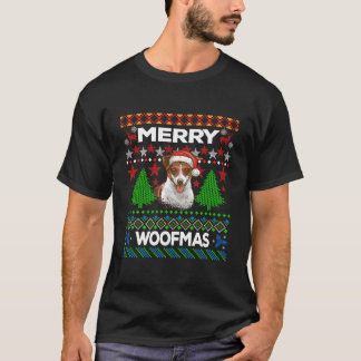 Merry Woofmas Ugly Sweater Christmas Jack Russell T-Shirt