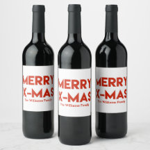 Merry X-Mas, Modern Red Typografy Christmas