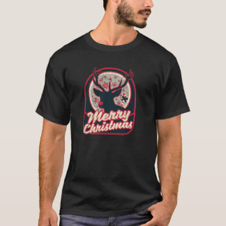 Merry X Mas Reindeer Deer Santa Claus Ugly Christm T-Shirt