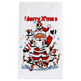 “Merry X’mas” Whimsical Holiday Chaos Design Kleine Geschenktüte