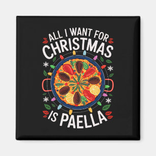 Merry Xmas alles, was ich für Weihnachten Paella M Magnet