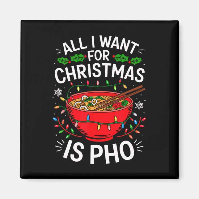 Merry Xmas alles, was ich für Weihnachten Pho Men  Magnet (Vorne)