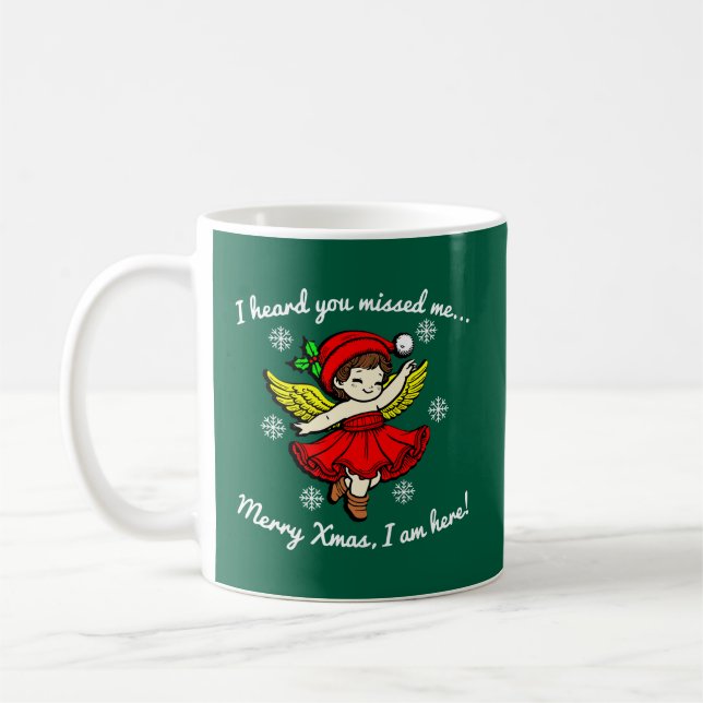 Merry Xmas bin ich hier Kaffeetasse (Links)