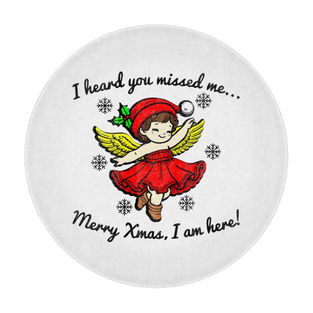 Merry Xmas bin ich hier Schneidebrett (Vorderseite)