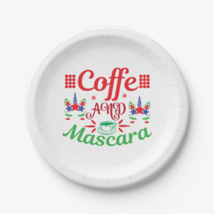 Merry Xmas Cafeine und Mascara Pappteller