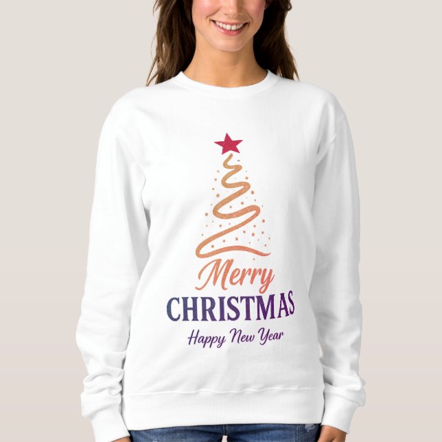 Merry Xmas Collection & 2-in-1 Xmas Message Gift Sweatshirt (Vorderseite)