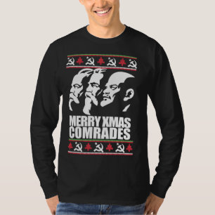MERRY XMAS COMRADE Vilain Sweat de Noël Marx Eng