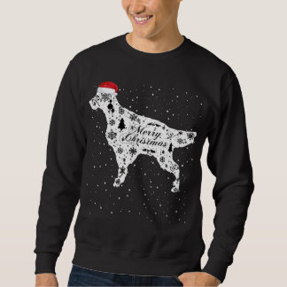 Merry Xmas English Setter Dog Weihnachten Sweatshirt