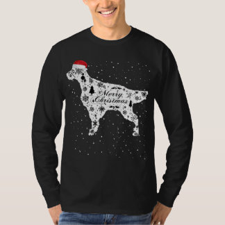 Merry Xmas English Setter Dog Weihnachten T-Shirt