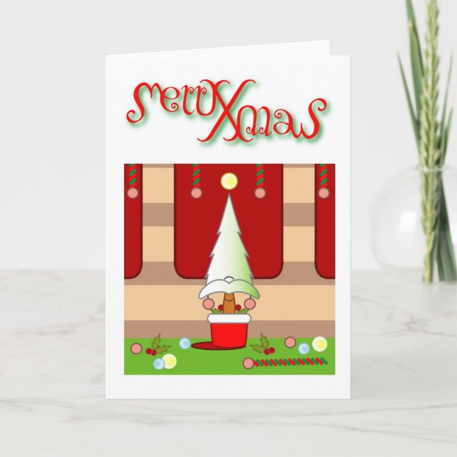 Merry Xmas Feiertagskarte (Vorderseite)