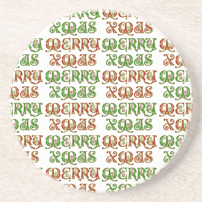 Merry Xmas Getränkeuntersetzer (Vorne)