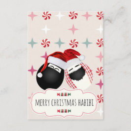 Merry Xmas HABIBI Frau Egg Card Einladung