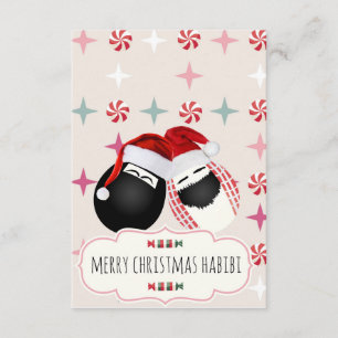 Merry Xmas HABIBI Frau Egg Card Einladung