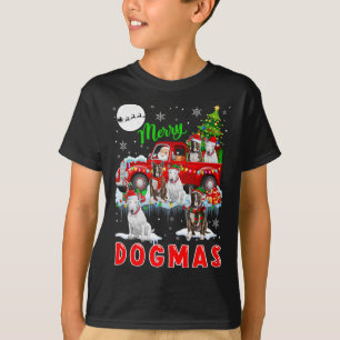 Merry Xmas Hund Santa Carry Bull Terrier auf Bild T-Shirt