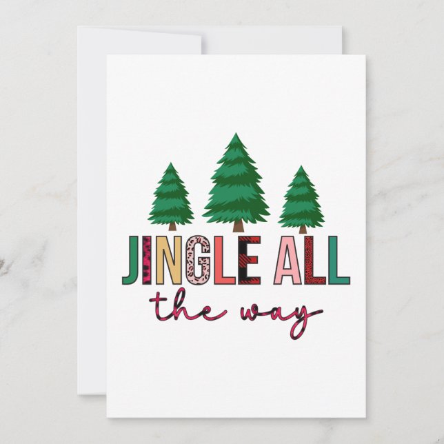 Merry Xmas Jingle Feiertagskarte (Vorderseite)
