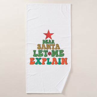 Merry Xmas Lieber Weihnachten Lass Ich erklären Badehandtuch