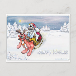 merry xmas, Noël carte postale poste heureux card