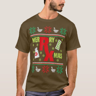 Merry Xmas Pharmacy Tech Apotheker Ugge Weihnachte T-Shirt