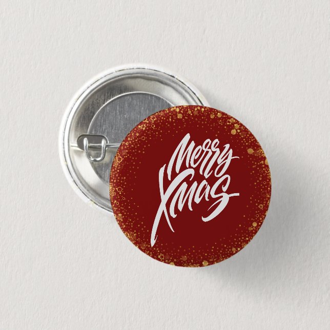 Merry xmas rot button (Vorne & Hinten)