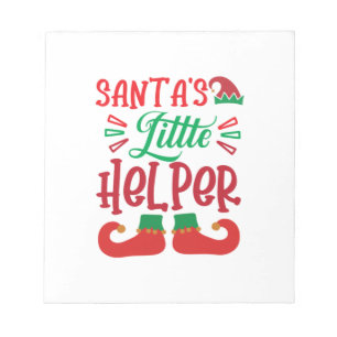Merry Xmas Santa Little Helper Notizblock