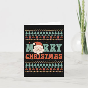 Merry Xmas Santa Ugly Weihnachten Karte