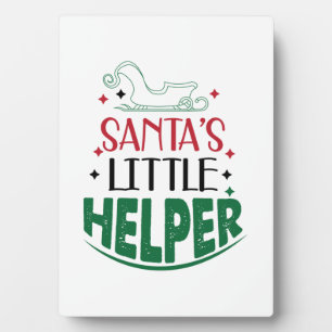 Merry Xmas Santas Little Helper Fotoplatte