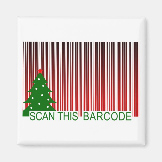 MERRY XMAS : Scannen Sie diesen Strichcode Magnet (Vorne)