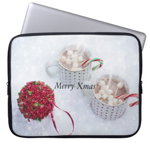 Merry Xmas - Schokolade auf dem Schnee Laptopschutzhülle