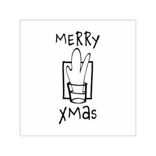 Merry Xmas Shots Permastempel