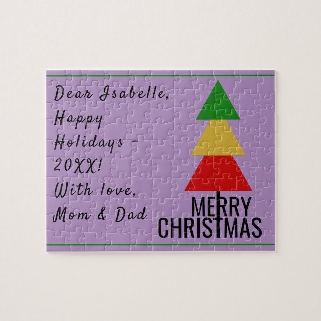 MERRY XMAS TREE TRIANGLE SHAPPE CHRISTMAS STRUMPF (Horizontal)