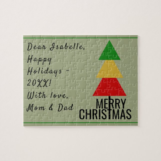 MERRY XMAS TREE TRIANGLE SHAPPE CHRISTMAS STRUMPF (Horizontal)