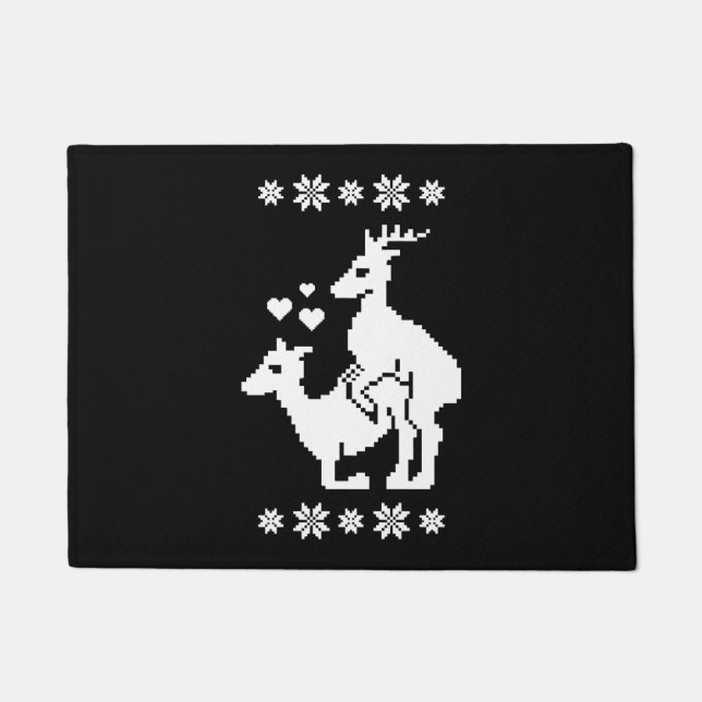 Merry Xmas Ugly Christmas Fußmatte (Vorderseite)