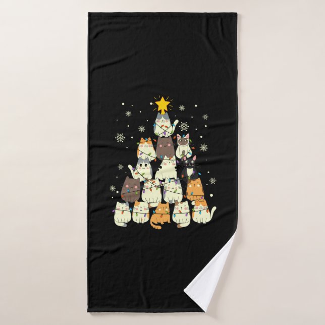Merry Xmas Weihnachtsbaum Badehandtuch (Badehandtuch)