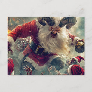 Merry Zombie Christmas Postcard Postkarte