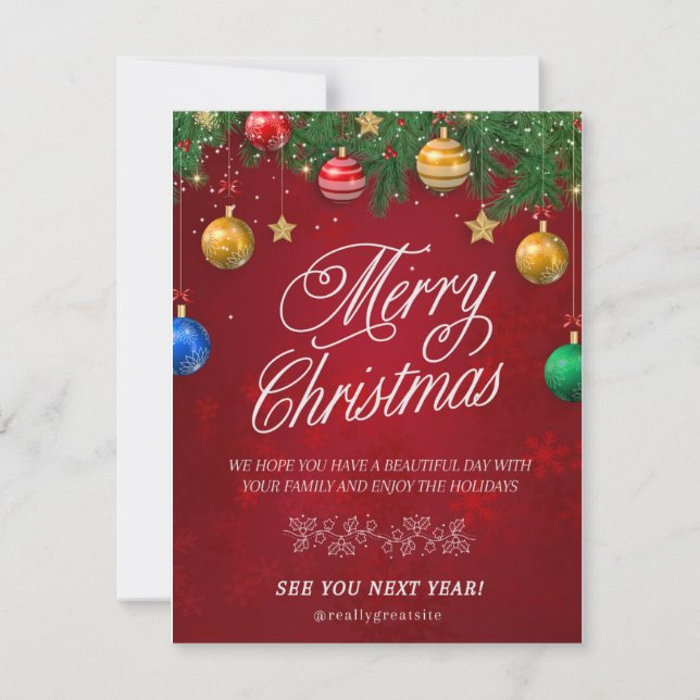 Merrycristmas Feiertagskarte (Vorderseite)