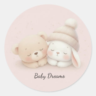 MerryMist Baby Dreams: Winter Blush – Ätherisches Runder Aufkleber