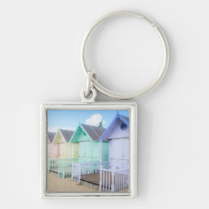 Mersea Insel-Strand-Hütten Schlüsselanhänger