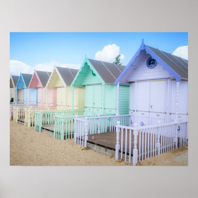 Mersea Island Beach Huts Poster (Vorne)