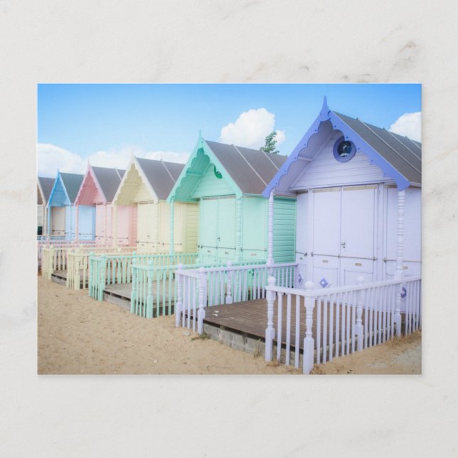 Mersea Island Beach Huts Postkarte (Vorderseite)
