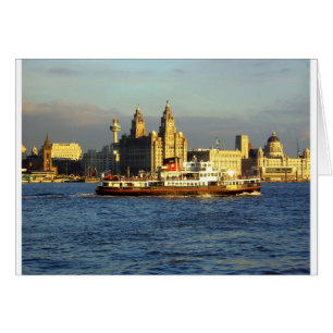 Mersey-Fähre u. Liverpool-Ufergegend