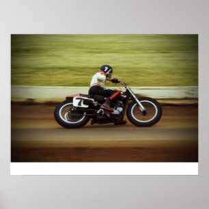 MERT LAWWILL POSTER - 1972 FLACHTRACK RACE