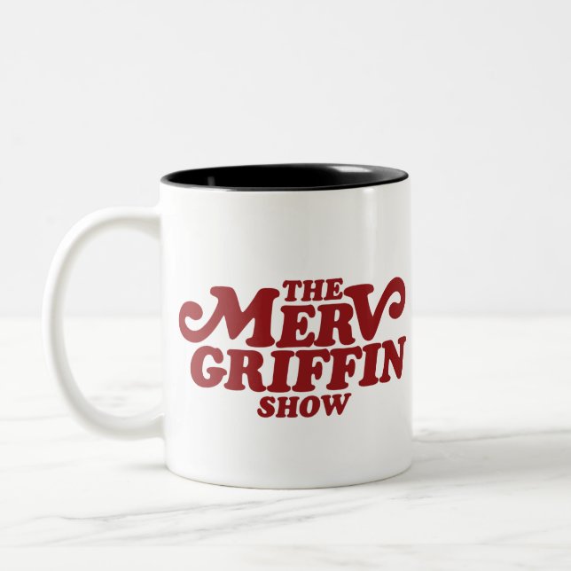 Merv Griffin Show Merchandise Zweifarbige Tasse (Links)