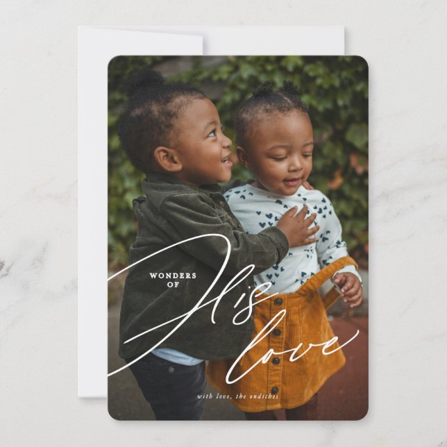 Merveille de son amour Carte de Noël religieuse (Devant)