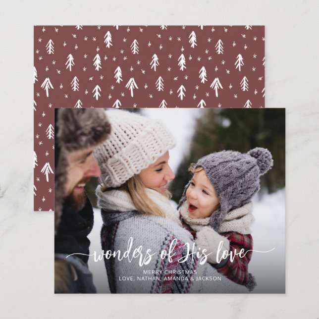 Merveilles de sa carte de Noël d'amour (Devant / Derrière)