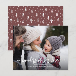 Merveilles de sa carte de Noël d'amour