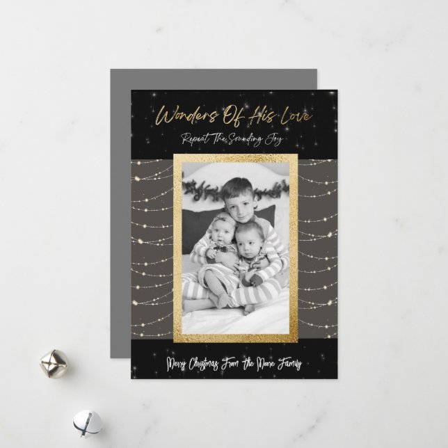 Merveilles de sa carte de Noël d'amour (Devant/Arrière en situation)