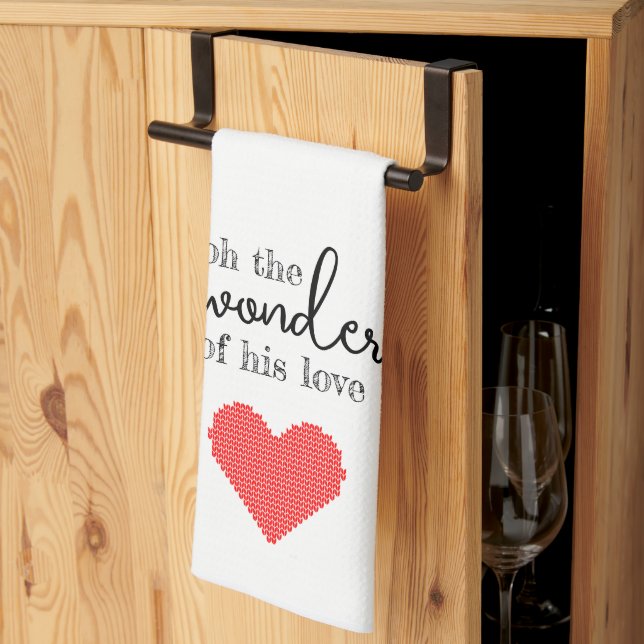 Merveilles de son amour serviette de cuisine (Pliage en tiers)